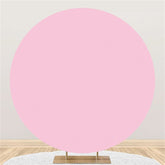 Lofaris Circlr Solid Pink Simple Party Round Backdrops